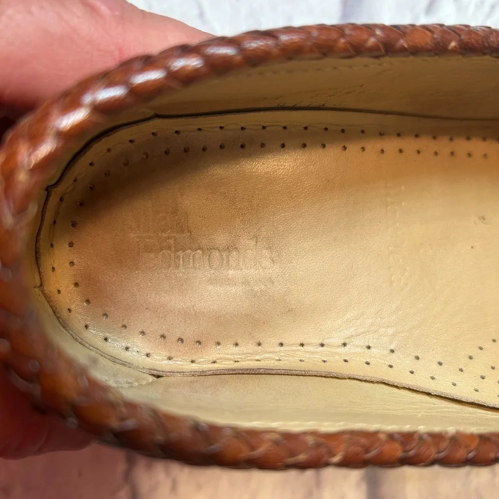 Allen Edmonds Maxfield Loafers Mens 11 AA Chili Brown Leather Narrow Tassels